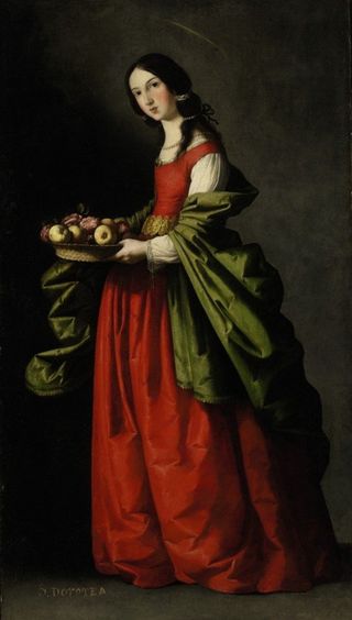 Saint-Dorothy-Francisco-De-Zurbaran-1640-1650-520x916